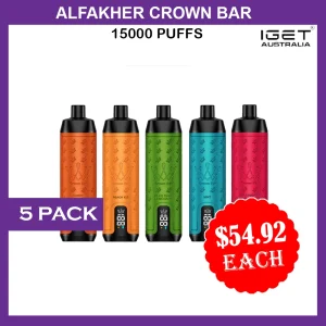 alfakher crown bar 150000 puffs 5 packs 1.webp