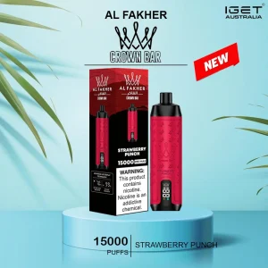 alfakher crown bar strawberry punch 150000 puffs 1.webp