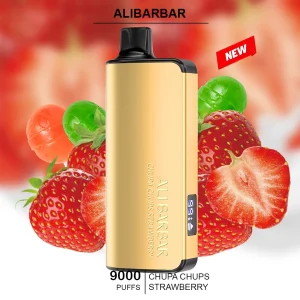 alibarbar ingot chupa chups strawberry – 9000 puffs.webp