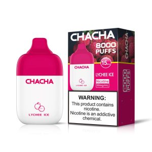 chacha disposable vape 8000 puff lychee ice 1.jpg