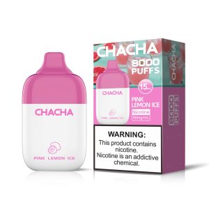 chacha disposable vape 8000 puff pink lemon ice.jpg