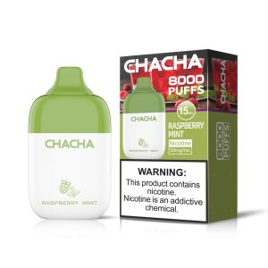 chacha disposable vape 8000 puff raspberry mint.jpg