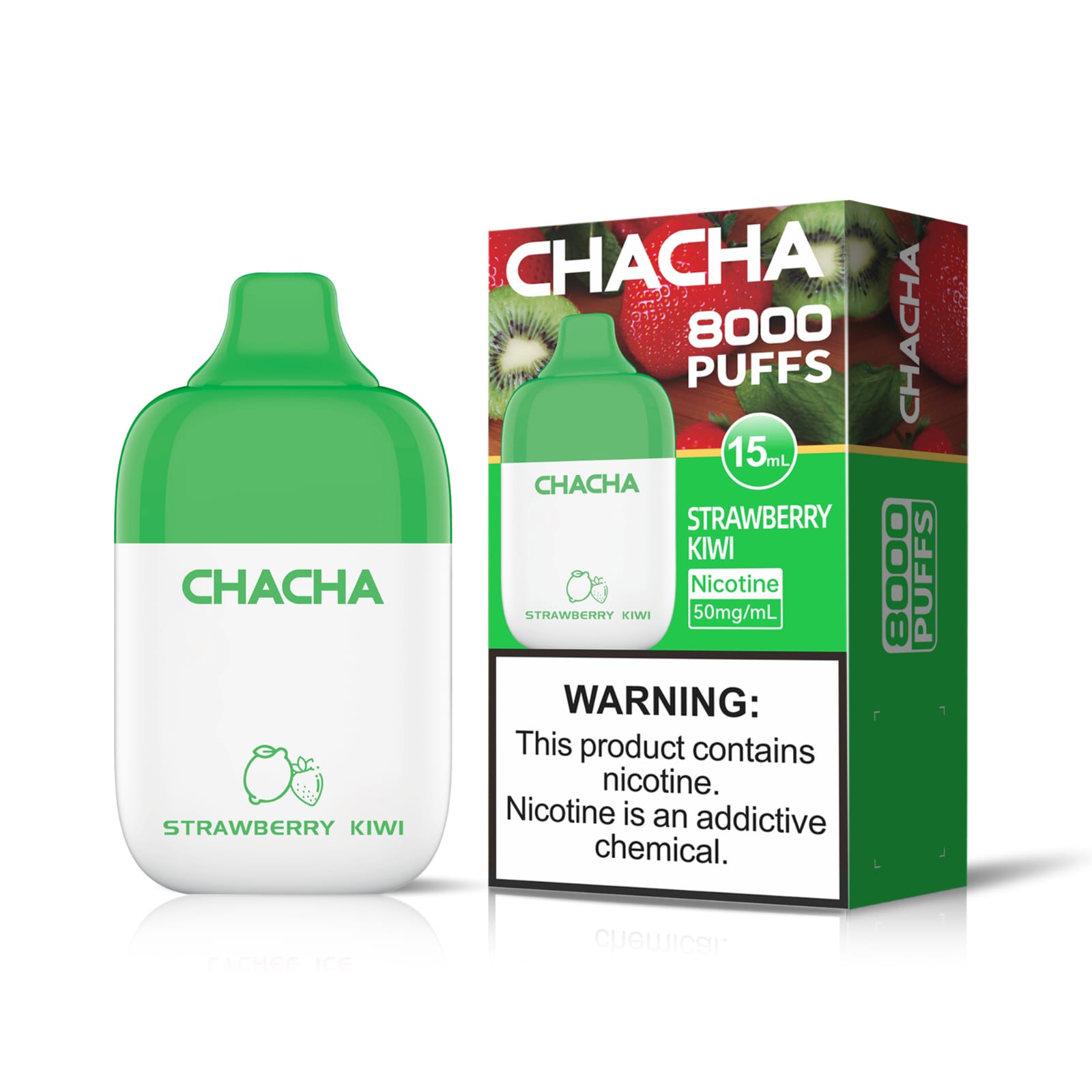 chacha disposable vape 8000 puff strawberry kiwi.jpg