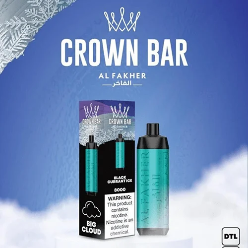 crown bar alfakher blackcurrant ice 8000 puffs.webp