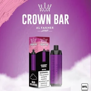 crown bar alfakher cherry raspberry 8000 puffs.webp