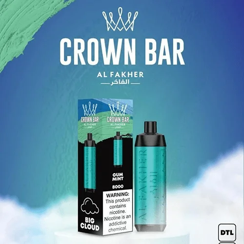 crown bar alfakher gum mint 8000 puffs.webp