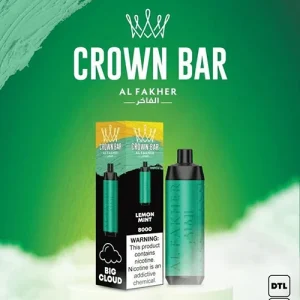 crown bar alfakher lemon mint 8000 puffs.webp