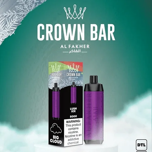 crown bar alfakher lush ice 8000 puffs.webp
