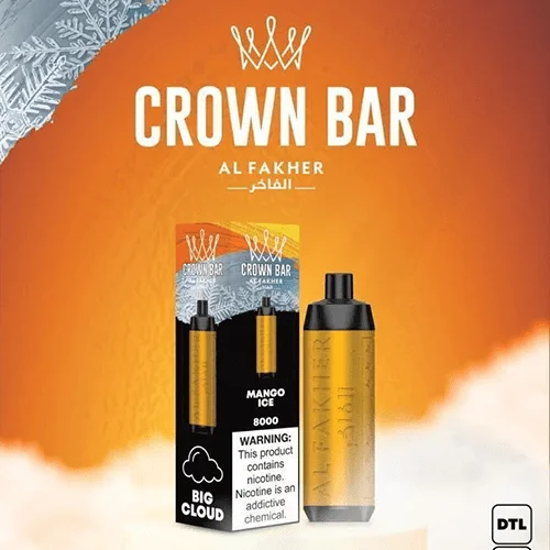 crown bar alfakher mango freeze 8000 puffs.webp