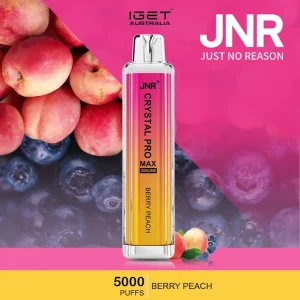 jnr crystal pro max berry peach 5000 puffs.webp
