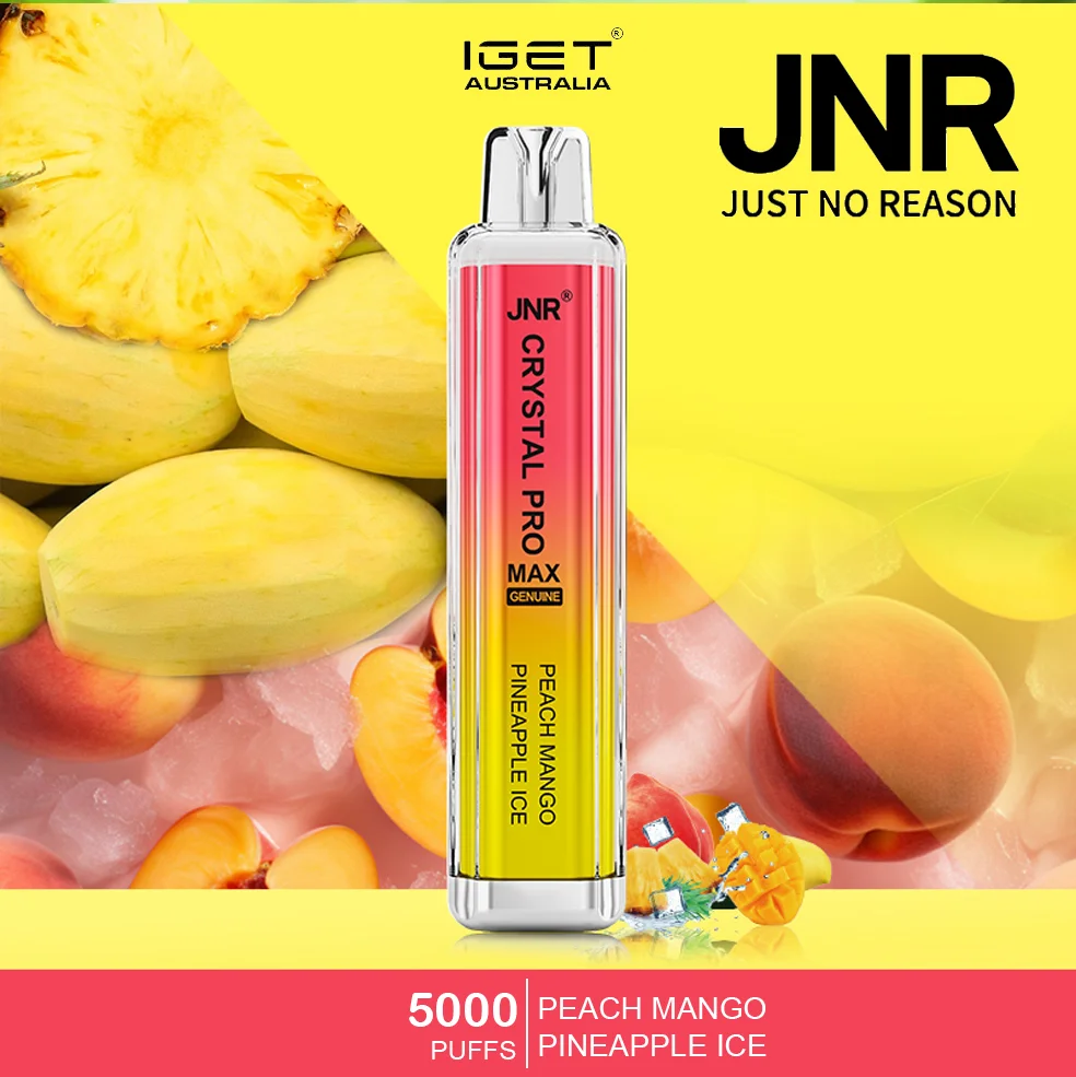 jnr crystal pro max peach mango pineapple ice 5000 puffs.webp