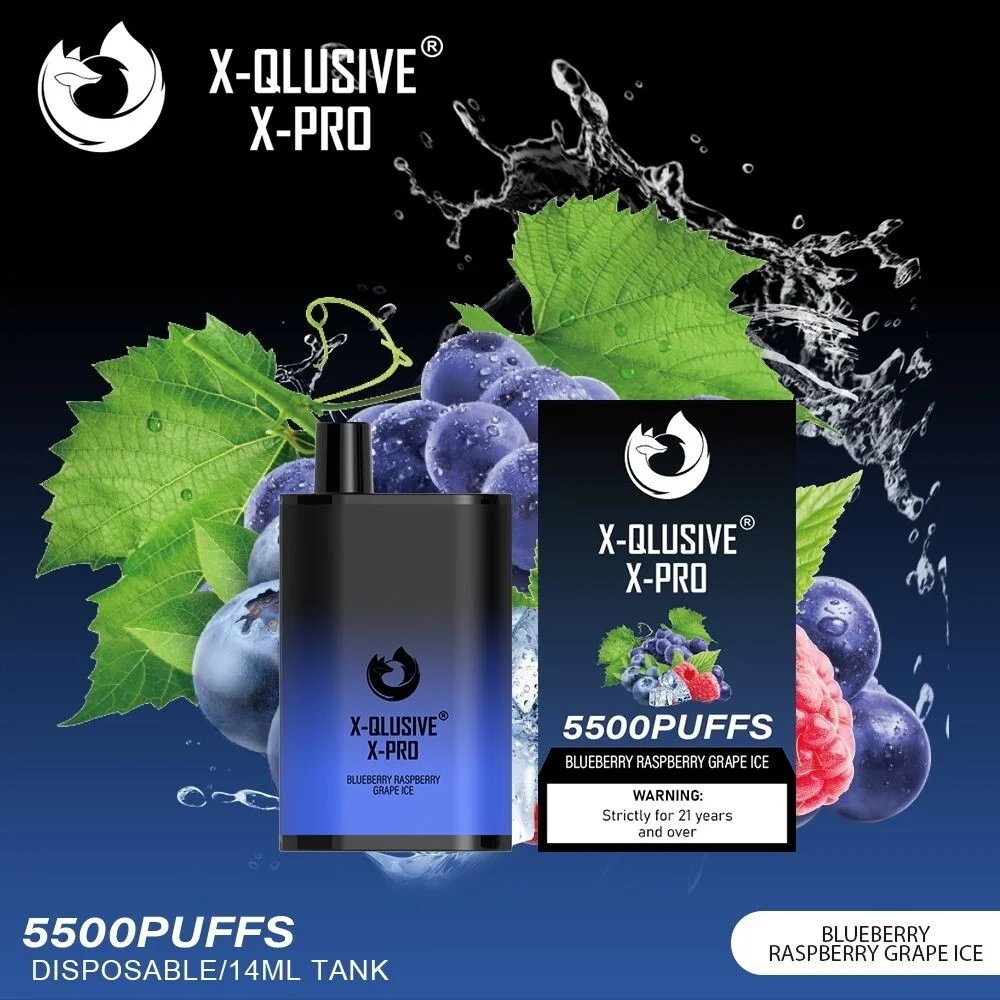 x qlusive x pro blueberry raspberry grape – 5500 puffs 1.webp