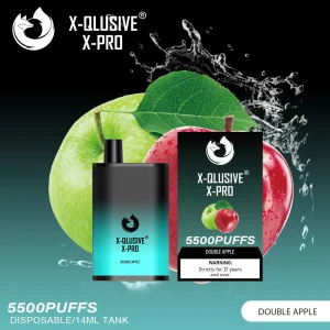 x qlusive x pro double apple – 5500 puffs.webp