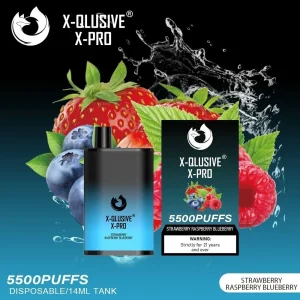 x qlusive x pro strawberry raspberry blueberry – 5500 puffs.webp
