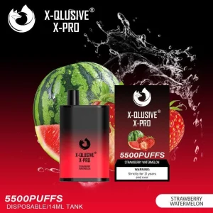 x qlusive x pro strawberry watermelon – 5500 puffs.webp