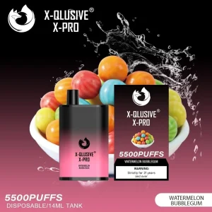x qlusive x pro watermelon bubblegum – 5500 puffs.webp