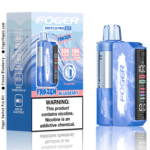 frozen blueberry foger switch pro 30k puffs disposable kit box.webp