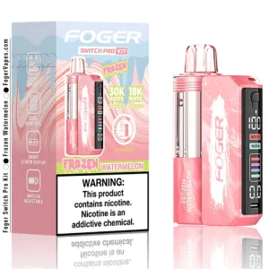 frozen watermelon foger switch pro 30k puffs disposable kit box.webp
