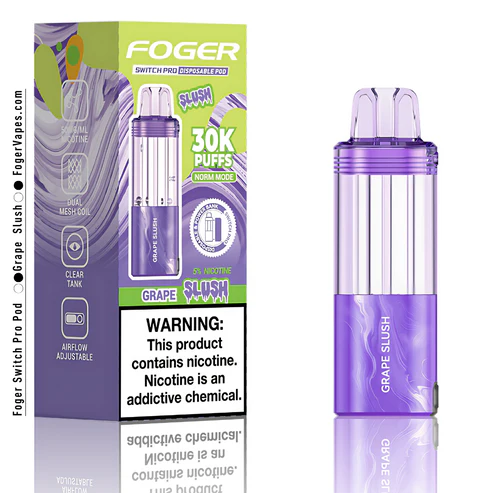 grape slush foger switch pro 30k puffs disposable pod box.webp