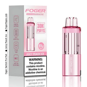 juicy peach ice switch pro 30k puffs disposable pod box.webp