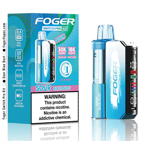 sour blue dust switch pro 30k puffs disposable kit box.webp