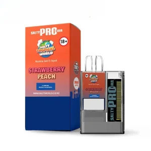 strawberry peach salty pro bar disposable vape 1.webp