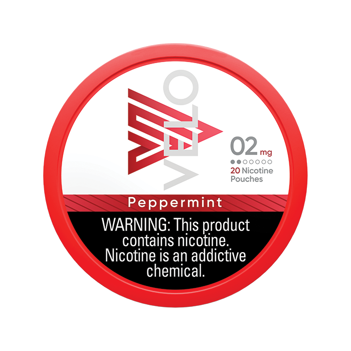 velo pouches 2mg peppermint front withwarning.webp