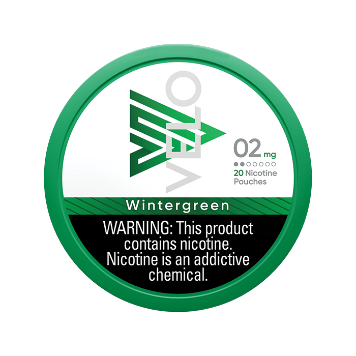 velo pouches 2mg wintergreen front withwarning.webp