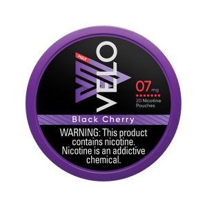 velo pouches 7mg blackcherry front withwarning.webp