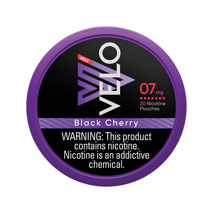 velo pouches 7mg blackcherry front withwarning.webp